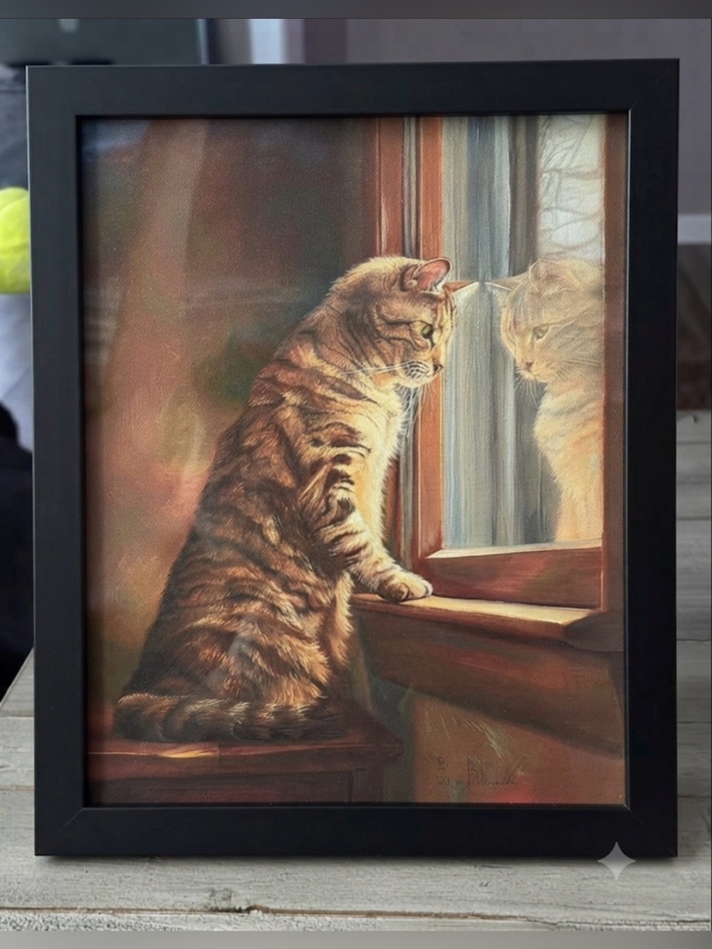 Framed 8x10 Cat Reflection Art Print